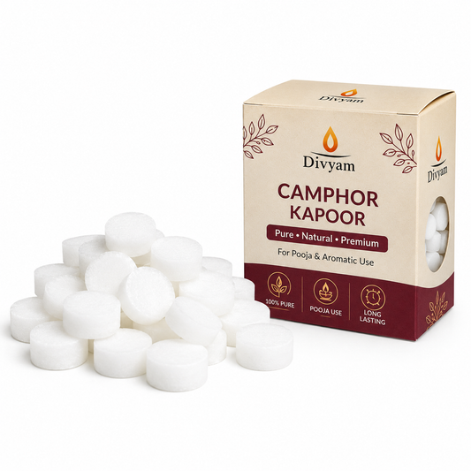 Premium Camphor (Kapoor) Tablets for Pooja & Aromatic Use | Pack of 1